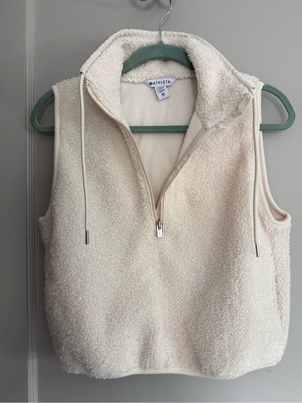Athleta Sherpa Fleece 3/4 Zip Vest